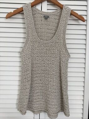 Crochet Knit Aerie Tank Top - Cream